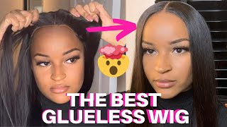 BEST GLUELESS WIG FOR BEGINNERS | How to install Lux Beauty Essentials Wigs | Invisible Lace