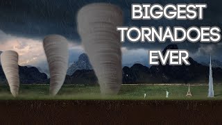 Largest Tornadoes Size Comparison
