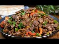 وصفة خمسة نجوم صاجية مقلقل لحم بالبصل المكرمل Delicious Steak Stir Fry With Caramelized Onions 