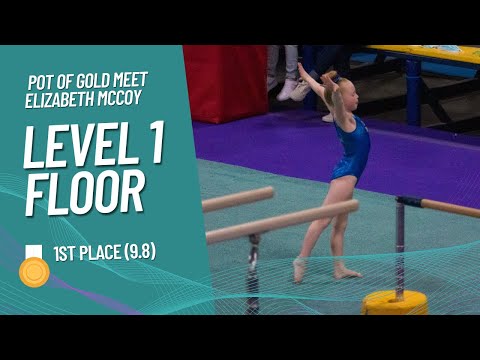 Level 1 (Mighty Mites Pre-Team) Floor Routine (9.8) - Pot of Gold Meet 2021
