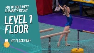 Level 1 (Mighty Mites Pre-Team) Floor Routine (9.8) - Pot of Gold Meet 2021