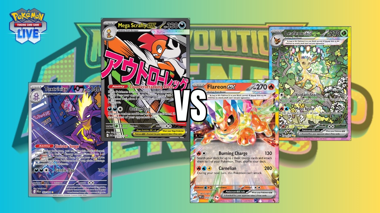 Mega Scrafty ex VS. Eevee Box - Jan 2026 Ranked Battle (PTCGL: Mega Evolution - Ascended Heroes)