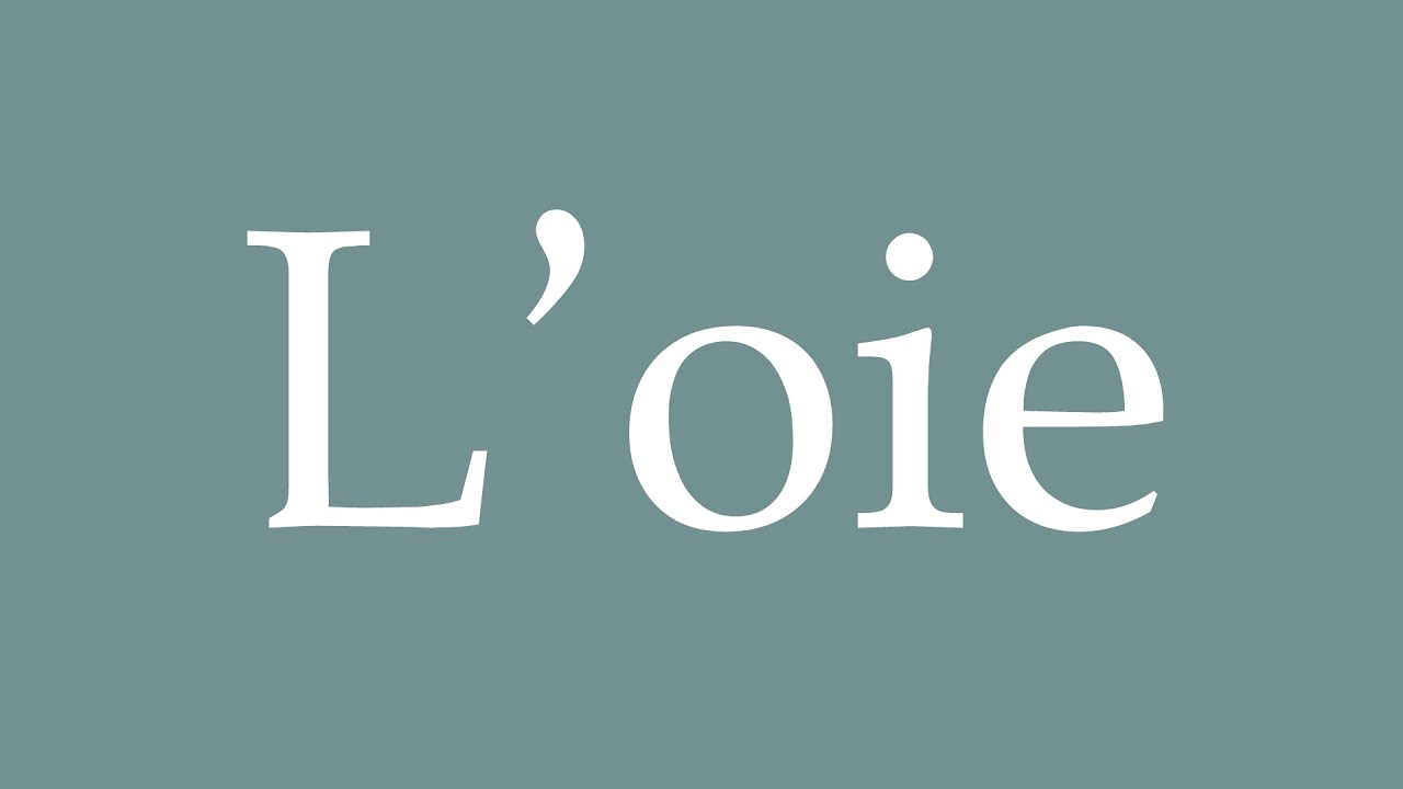 How to Pronounce ''L'oie'' (The goose) Correctly in French YouTube
