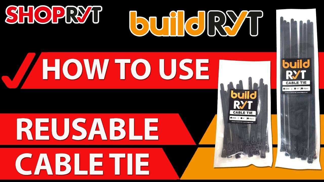 REUSABLE CABLE TIE | WHERE TO USE | ZIP, UNZIP, ZIP AGAIN