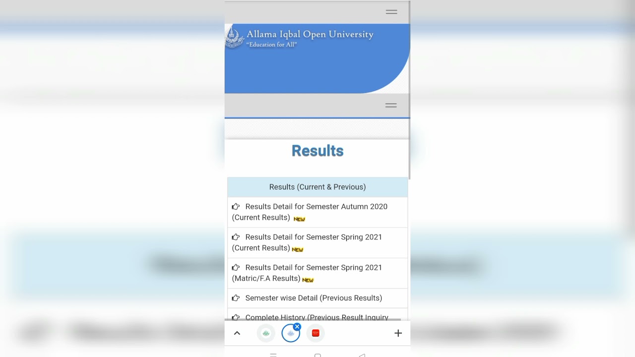 How to check Aiou FA result Online?