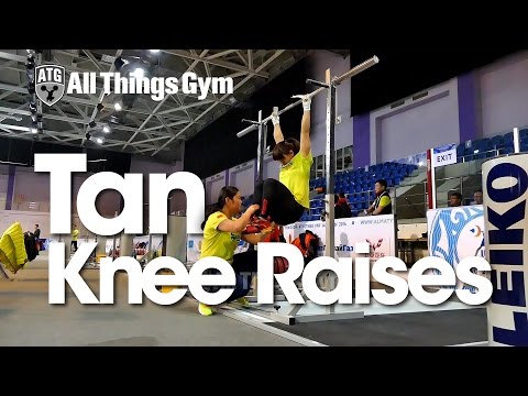 Tan Yayun Hanging Knee Raises 2014 WorldsTraining Hall