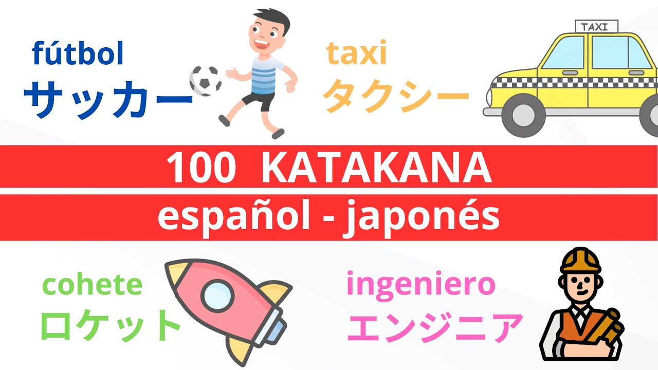 Test de 100 palabras en  Katakana del español al japonés |Aprende japonés con Viaje de Issun
