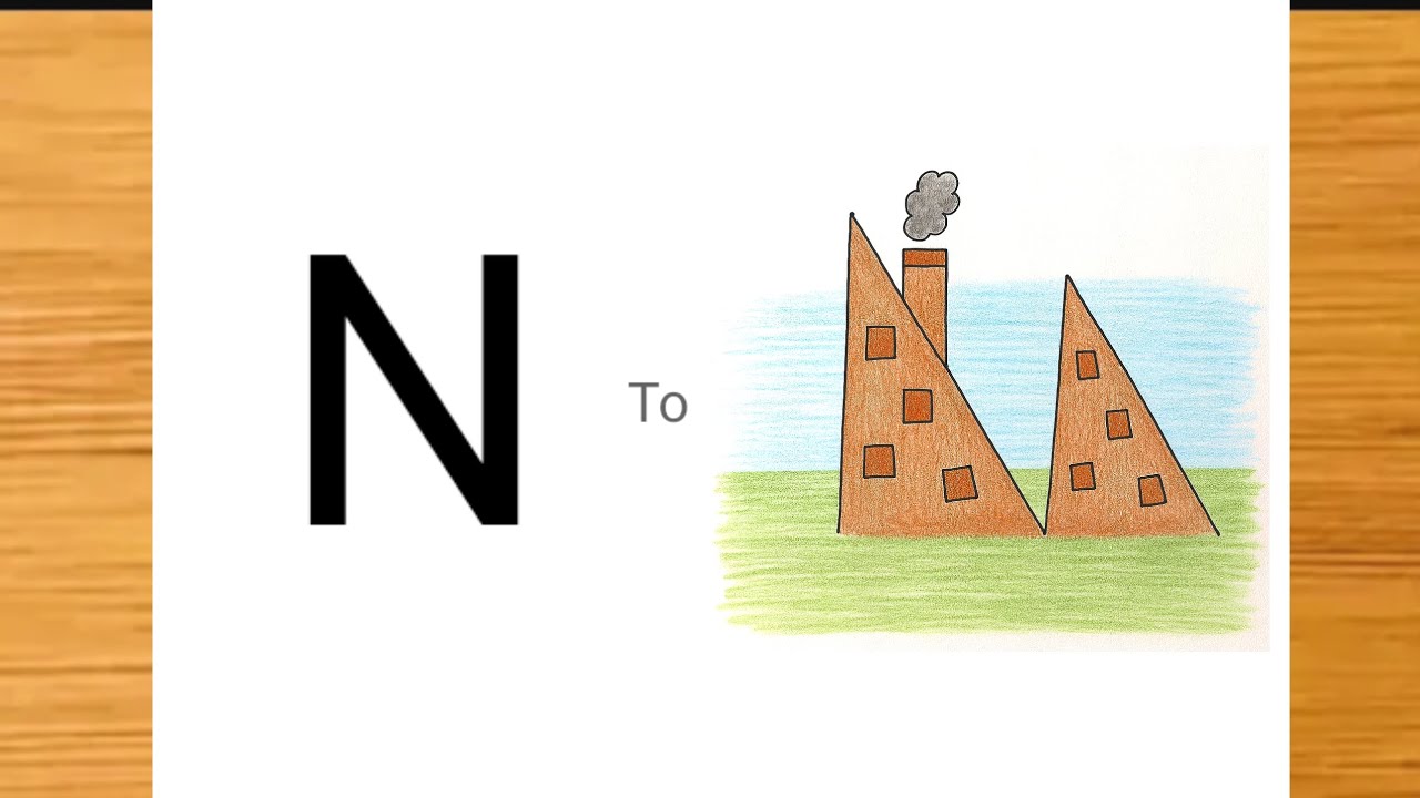 How To Draw "N" Letter Drawing Step By Step ‎⁨@FarjanaDrawingAcademy⁩
