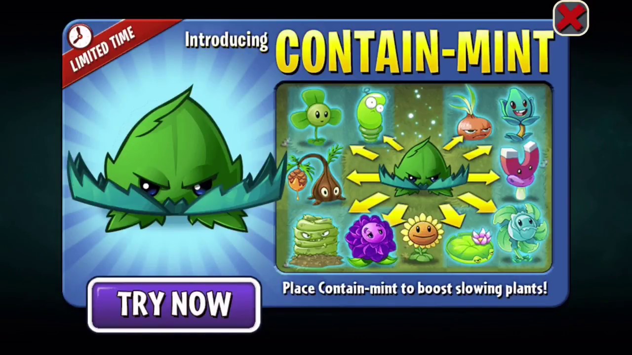 Contain plants. Contain Mint PVZ 2. Сдерживающая мята PVZ 2. Растения против зомби мята. Огненная мята PVZ 2.