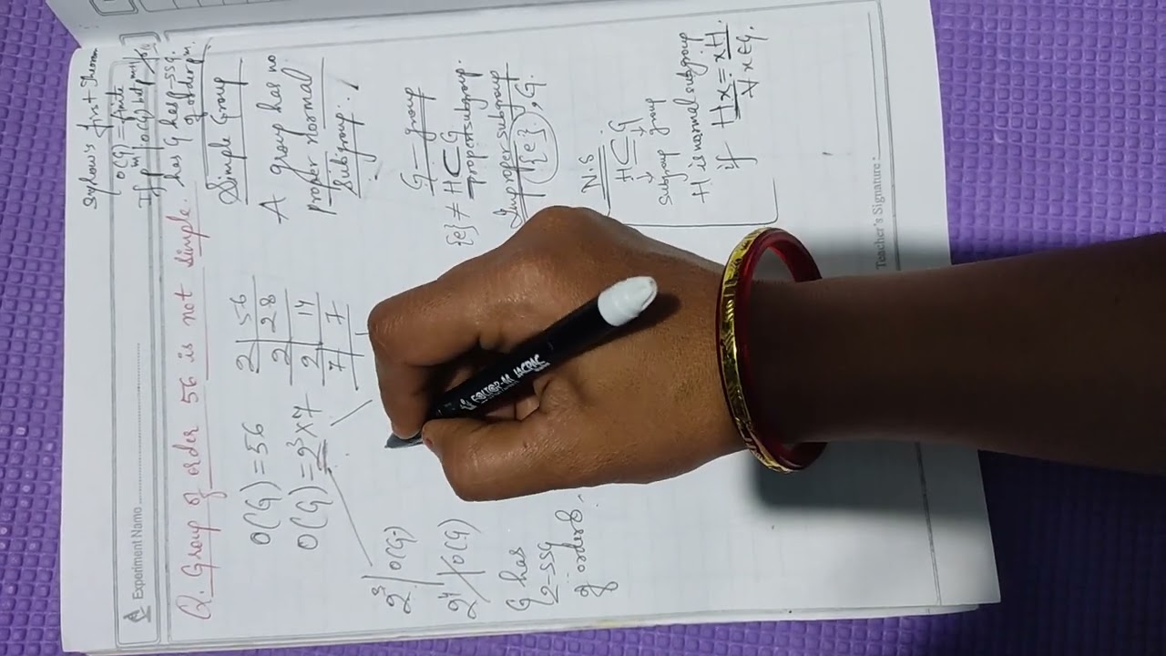 Prove that l O(G)=56 l not simple l Normal Subgroup l Proper Improper l NET MPSET B.Sc. M.Sc. Maths