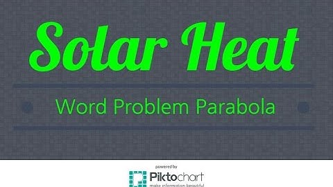 Solar heat. Word problem. Parabola