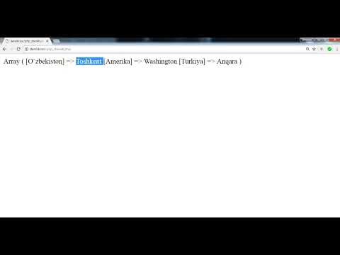 PHP #13 Assotsative && Ko'p o'lchamli arrays