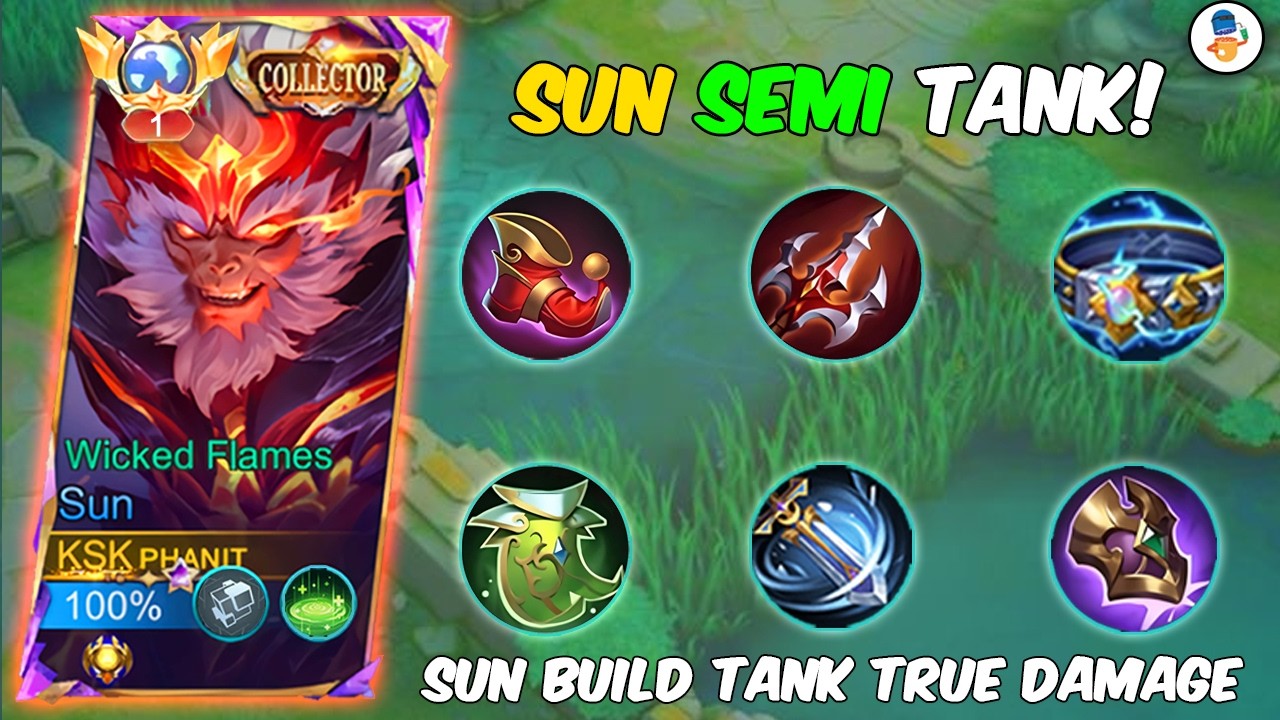 GLOBAL SUN TANK VS ALDOUS EXP BEST BUILD TANK (MOBILE LEGENDS)