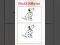 Spot 3 differences between two images #puzzlegame #quiz