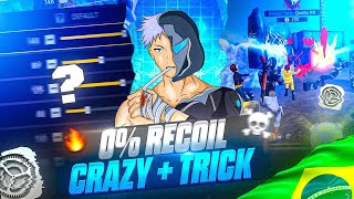 CRAZY 0% RECOIL TRICK🇧🇷FIRE BUTTON POWER   PERFECT SENSI🔥100% WORKING🤯