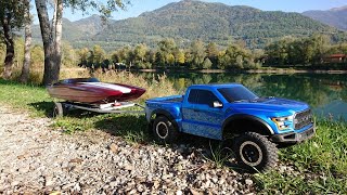 Traxxas M41 Launching and recovery with RC Boat Trailer
