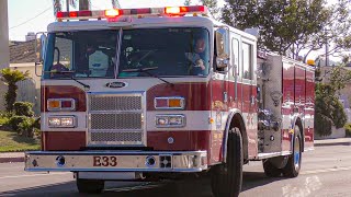 El Segundo Fire Dept. Engine 33 & Rescue 32 Responding