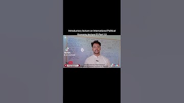 International Political Economy 🌎📊 lecture series 🔥🎓, divided into 4 engaging Lectures.