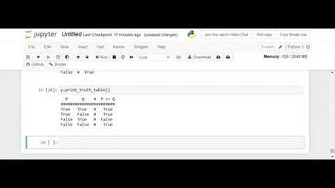 Understanding and visualization of propositional logic in Python using jupyter.org
