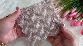  Angora İple Ördüğüm Harika Örgü Modeli Easy Knitting Pattern