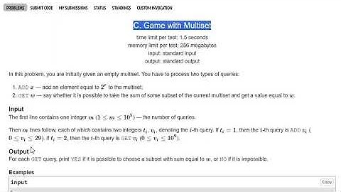 Game with Multiset Codeforces solution |Educational Codeforces Round 160 ✅ (100/100) FULL|AC Code