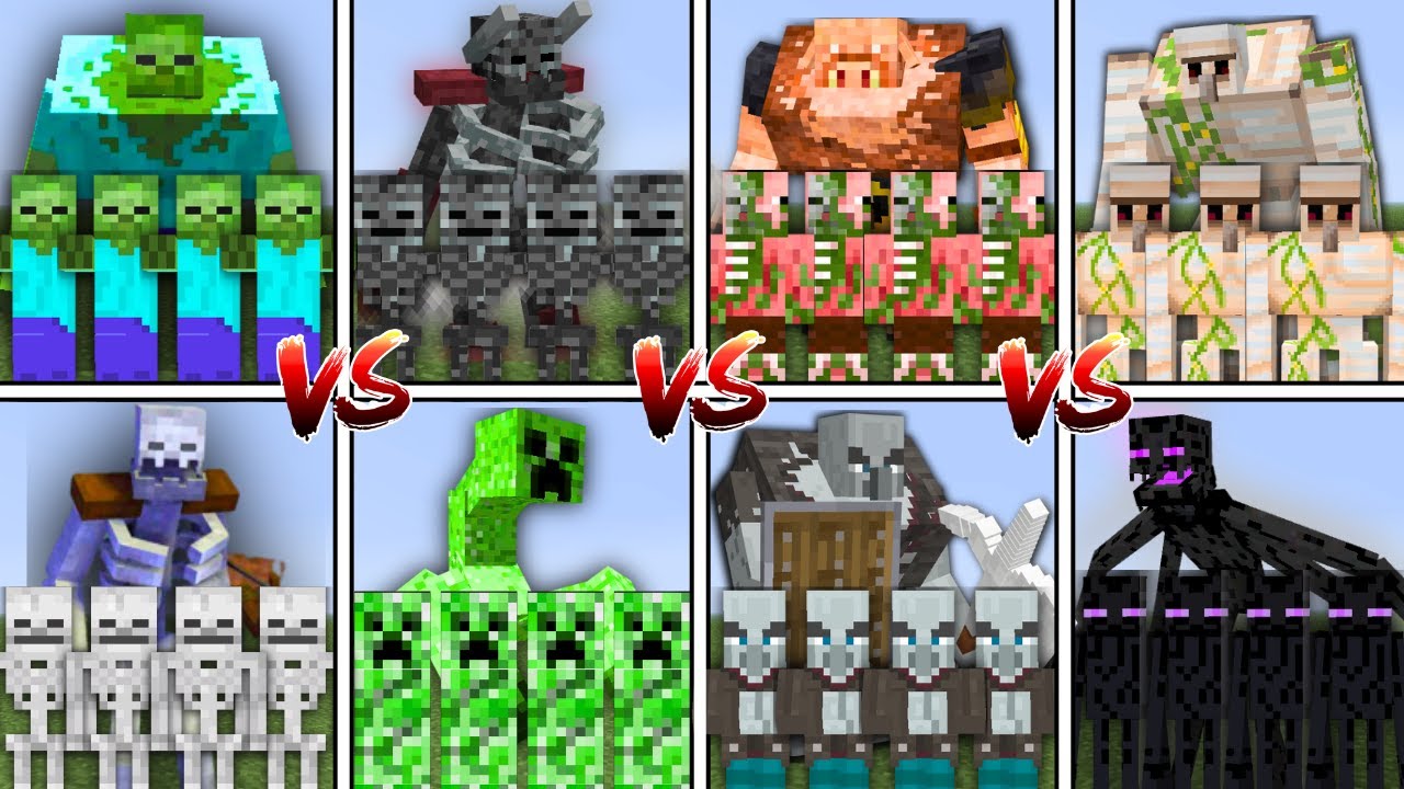 ⁣ALL MOBS TOURNAMENT in Minecraft Mob Battle