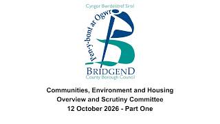 Communities, Environment and Housing Overview and Scrutiny Committee - 12 October 2026 - Part One Guide