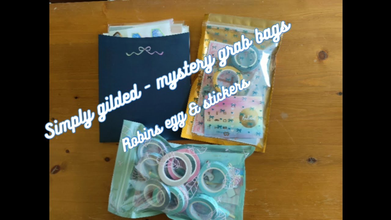 ✨ Simply gilded mystery grab bags (robins egg and sticker) plus Japan and Jasper washi ✨
