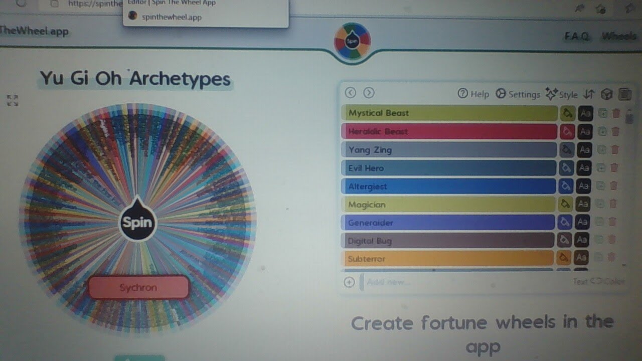 yugioh wheel of archetypes part 1 YouTube
