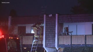 Manor Vale Apartments catch fire in Spokane Valley
