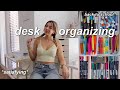 SCHOOL DESK ORGANIZATION | cleaning, organizing, setting up for the semester
