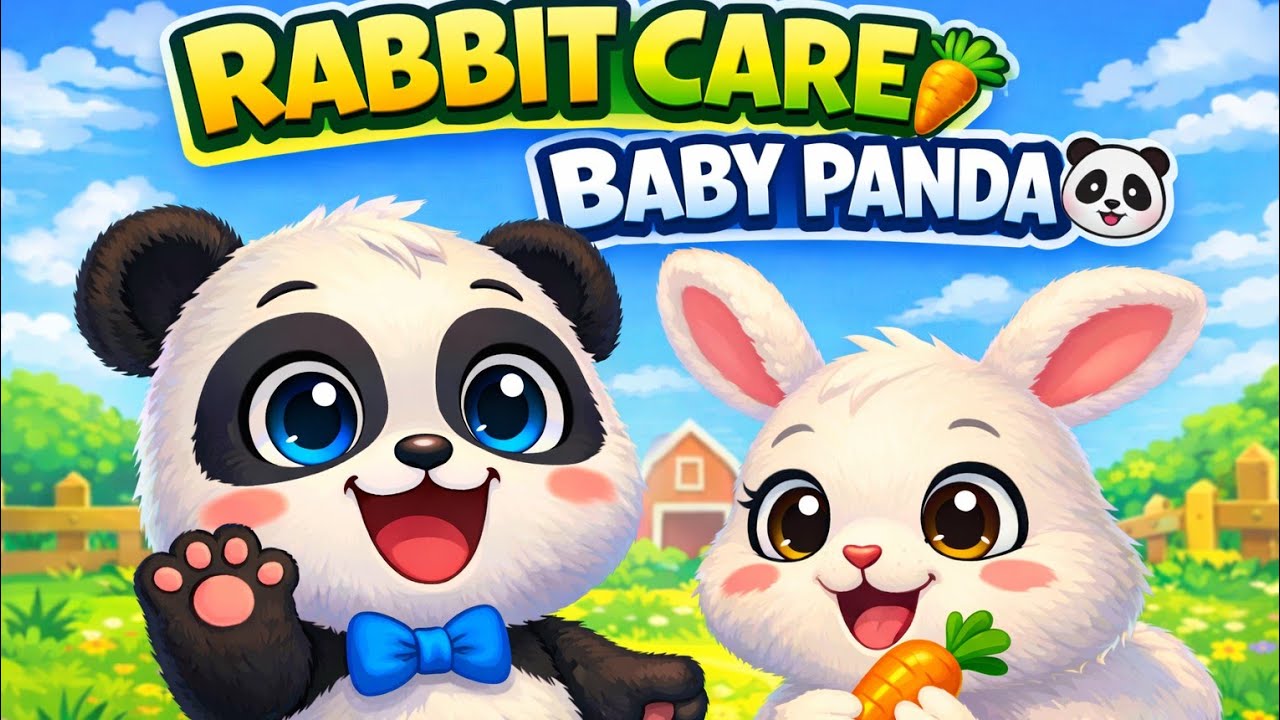 Baby Panda Rabbit Care 🐰 | Cute Rabbit Game for Kids | Play With Pandu