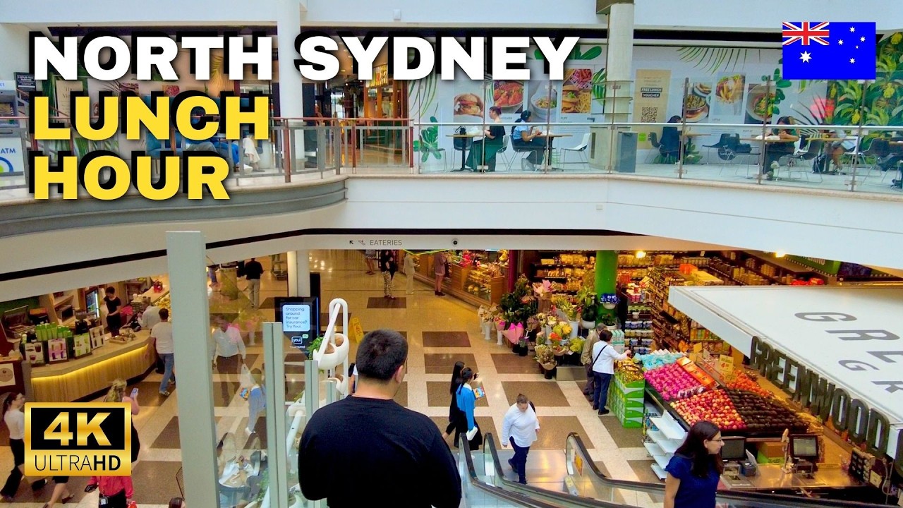 Lunchtime Walk in Sydney's Business District | North Sydney Walk 4K