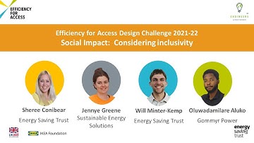 Social Impact - Considering Inclusivity - Efficiency for Access Design Challenge 2021-2022