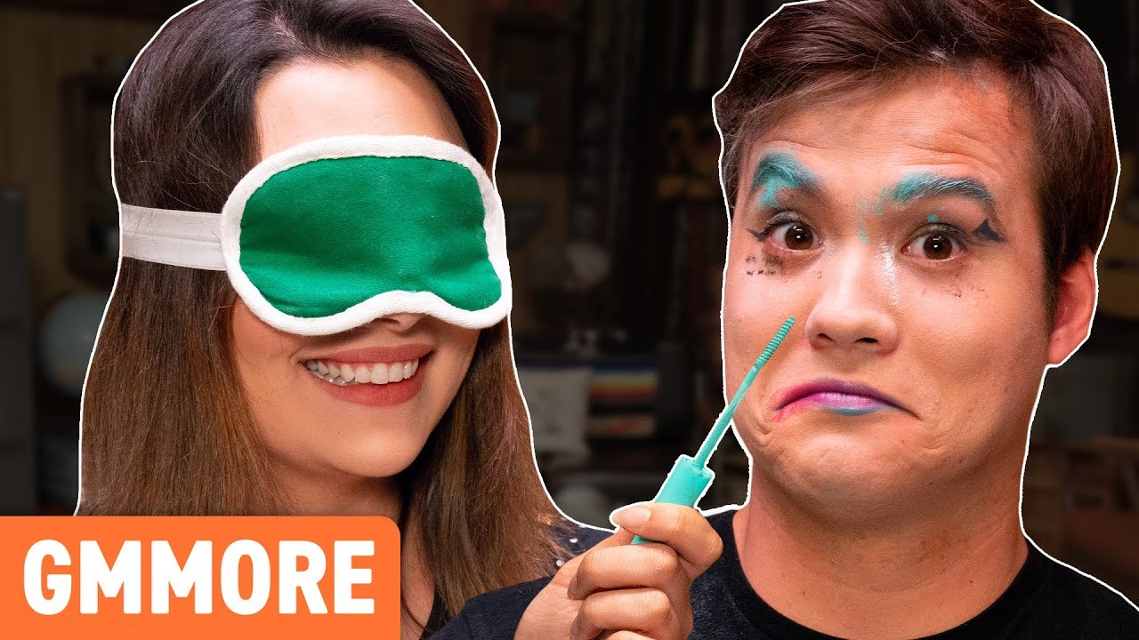 Blindfold Makeup Challenge w/ Safiya Nygaard & Tyler Williams