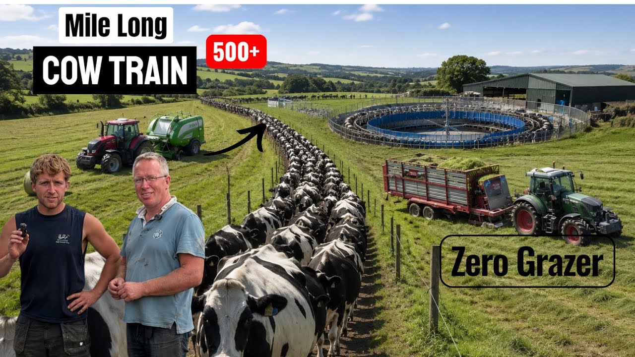 500 Cows on the move, Mega milking, Zero grazing and nonstop working in Co.Cork Ireland #farm #cows