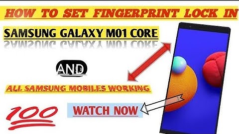 😱..Set Lock Screen Fingerprint in Samsung M01 Core .. m01📱 core me fingerprint lock kaise lagaen ..🤔