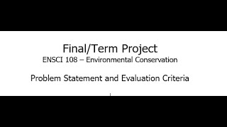 ENVRI 108 Final Term Project