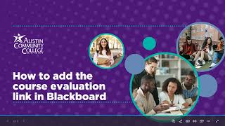 How to Add the Course Evaluation Link in Blackboard | ACC Faculty Tutorial