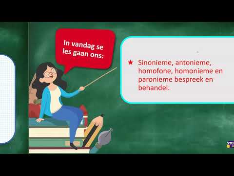 Grade 12 - Afrikaans FAL | Sinonieme, Antonieme, Homofone, Homonieme en Paronieme