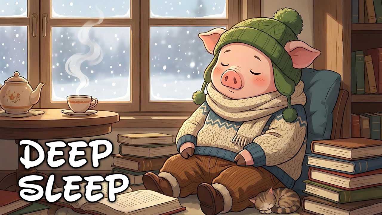 Deep Sleep 🌙 Piano with Pig | 3 Hours