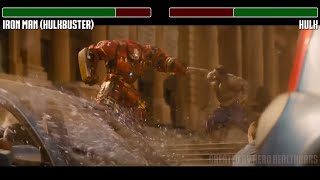 Iron Man in Hulkbuster vs. Hulk fight WITH HEALTHBARS | HD | Avengers: Age of Ultron