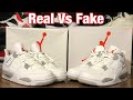 real vs fake jordan 4 white oreo