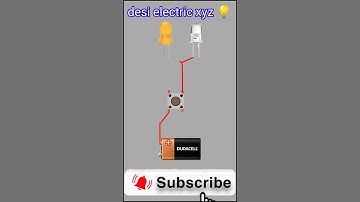 LED 2 battery 🔋 button on off. Project. Electric #shortvideo