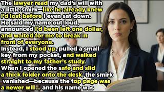 The Lawyer Smirked While Reading the Will—Until I Opened the Safe and Pulled Out a Folder…