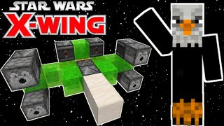 🦅 How To Make Simple X-Wing Starfighter - Minecraft Pe