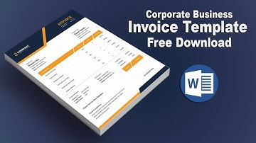 How to Create Modern corporate business invoice template in Microsoft Word