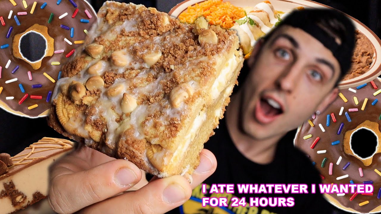 Eating WHATEVER I WANTED for 24 hours! (12,000 Calorie EPIC Cheat day ...