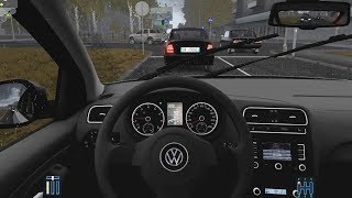 City Car Driving - Volkswagen Polo 6R 1.2 TSI | Rain Drive screenshot 3