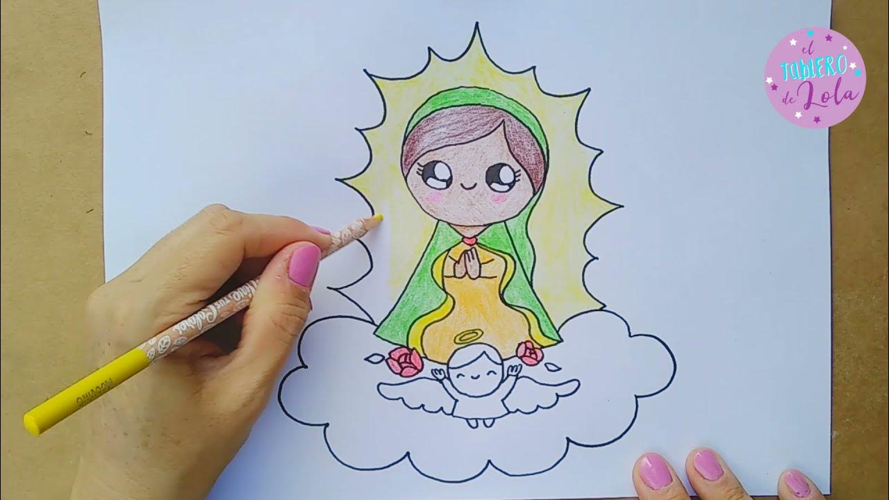 CÓMO DIBUJAR A LA VIRGEN DE GUADALUPE 🕍 KAWAII paso a paso - thptnganamst.edu.vn